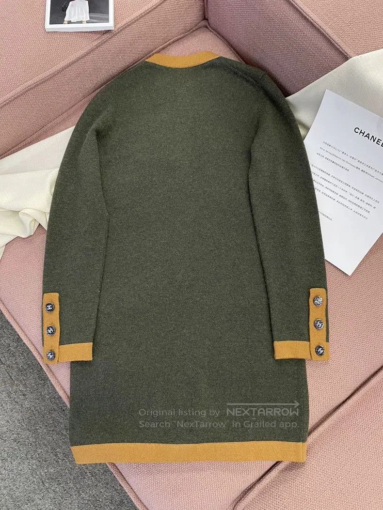 Chanel Chanel Green Orange Cashmere Cardigan Coat. Size US XS / EU 42 / 0 - 4 Thumbnail