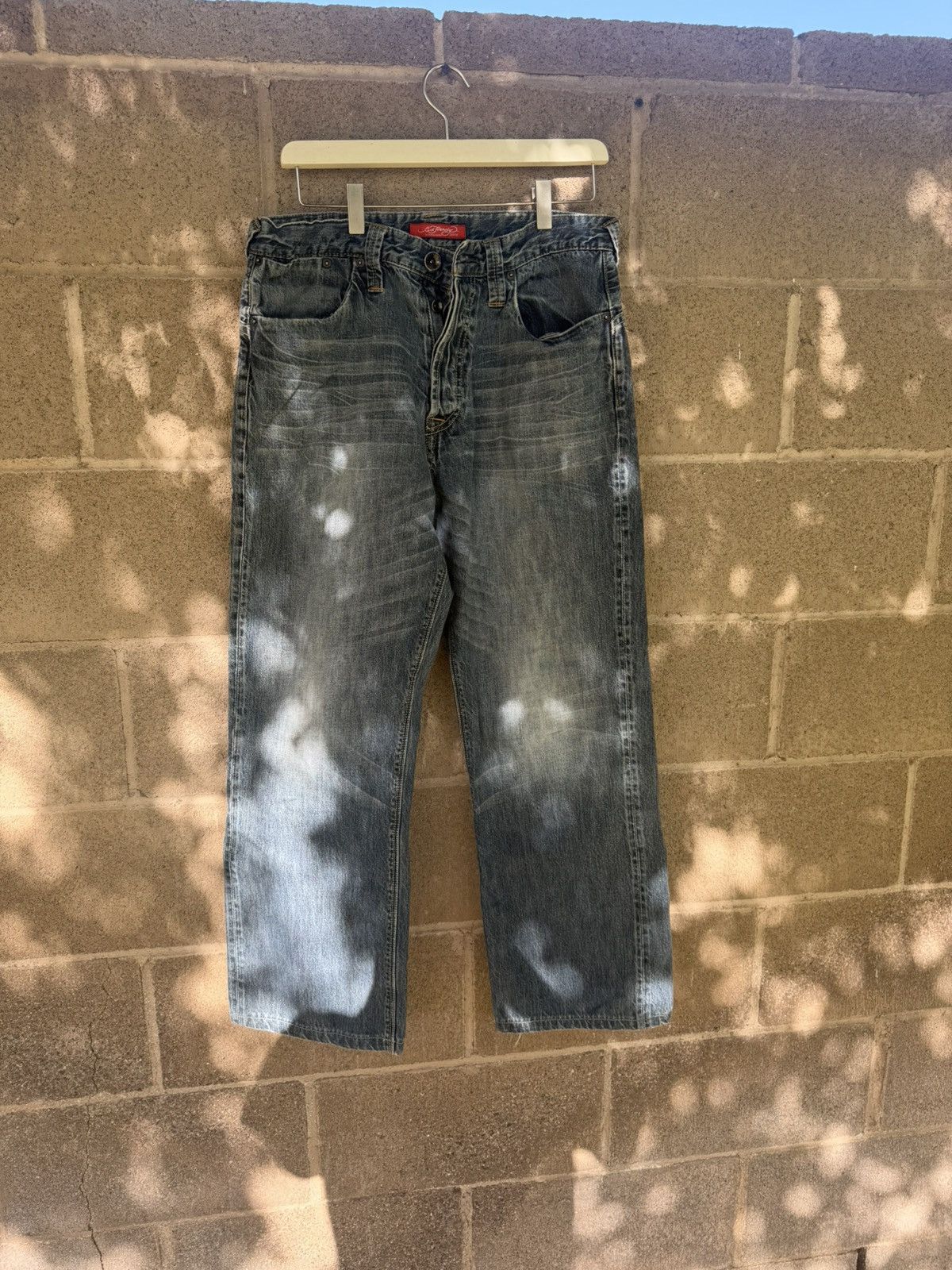 Ed Hardy Ed Hardy by Christian Audigier Baggy Denim Jeans Size US 32 / EU 48 - 2 Thumbnail