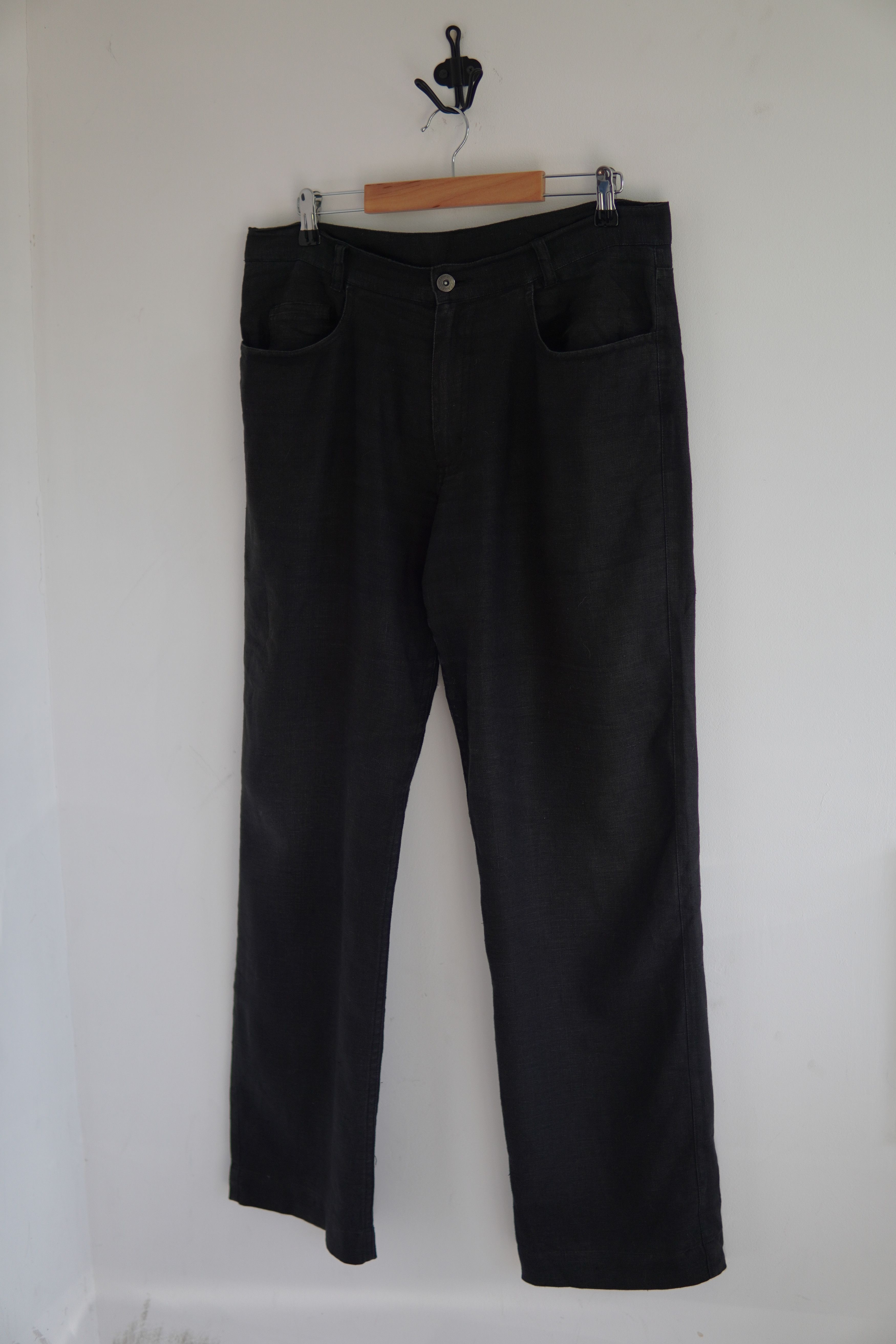 Japanese Brand Vintage Conwell Linen Avant-Garde Black Pants Size US 32 / EU 48 - 1 Thumbnail