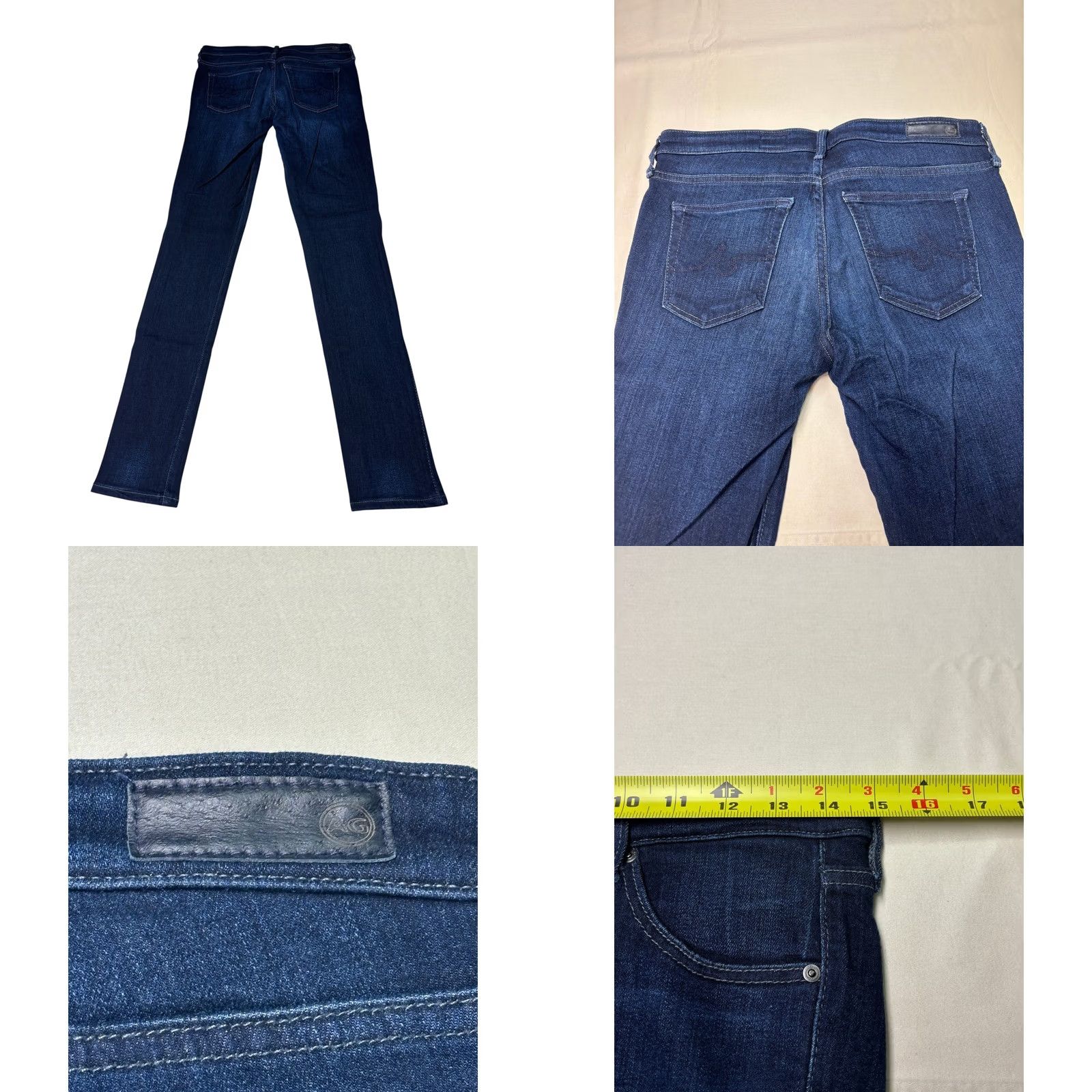Vintage AG Adriano Goldschmied The Legging Super Skinny Jeans Indigo Blue 27R x L31 USA Women's Jeans Slim Stretch Pockets 5-Pocket Denim Baggy? Size 27" / US 4 / IT 40 - 8 Thumbnail
