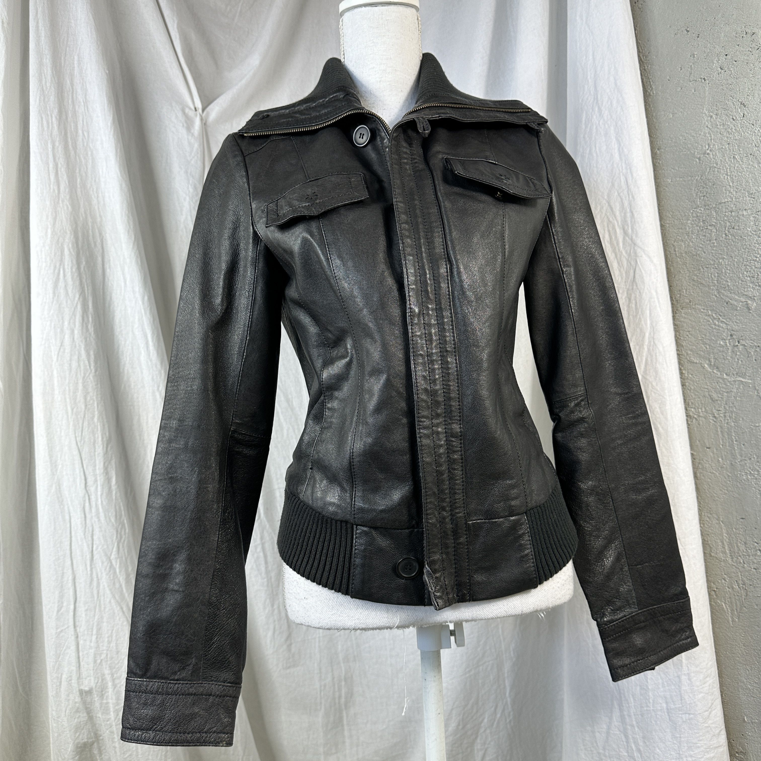 Vintage Vintage Biker Leather Jacket Size S / US 4 / IT 40 - 2 Thumbnail