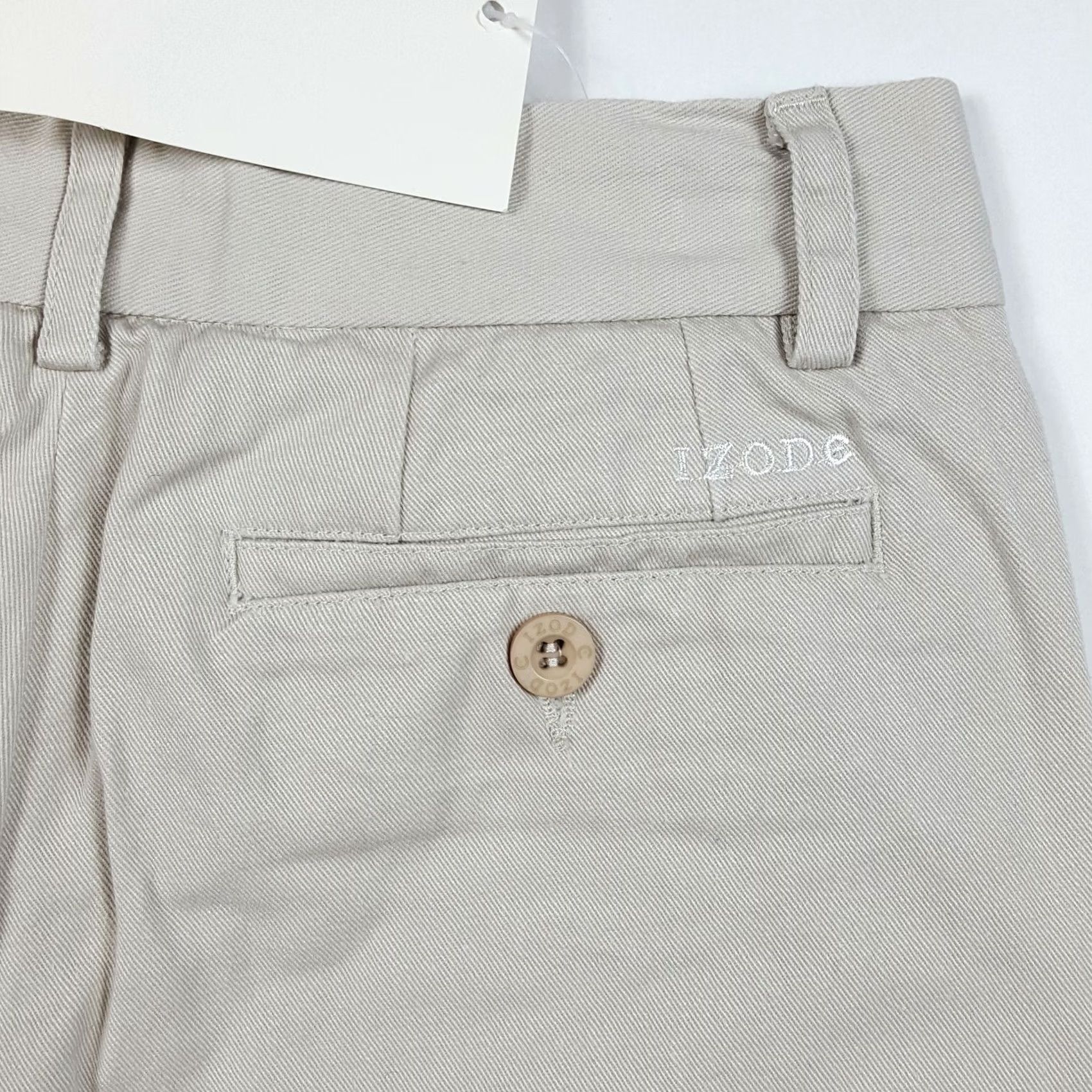 Izod VINTAGE IZOD Khaki Chinos Women's Size 8 Relaxed Twill Shorts Solid Beige 90s Outdoor Golf Tennis Preppy - Womens Size 42" / US 20 - 6 Thumbnail