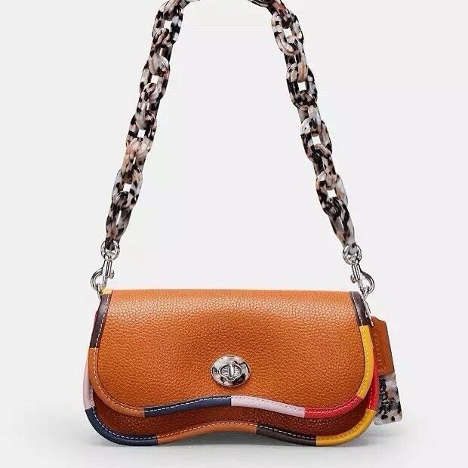 Coach NWT Coach Wavy Dinky Bag Coachtopia Brown Leather CK540 Size ONE SIZE - 6 Thumbnail