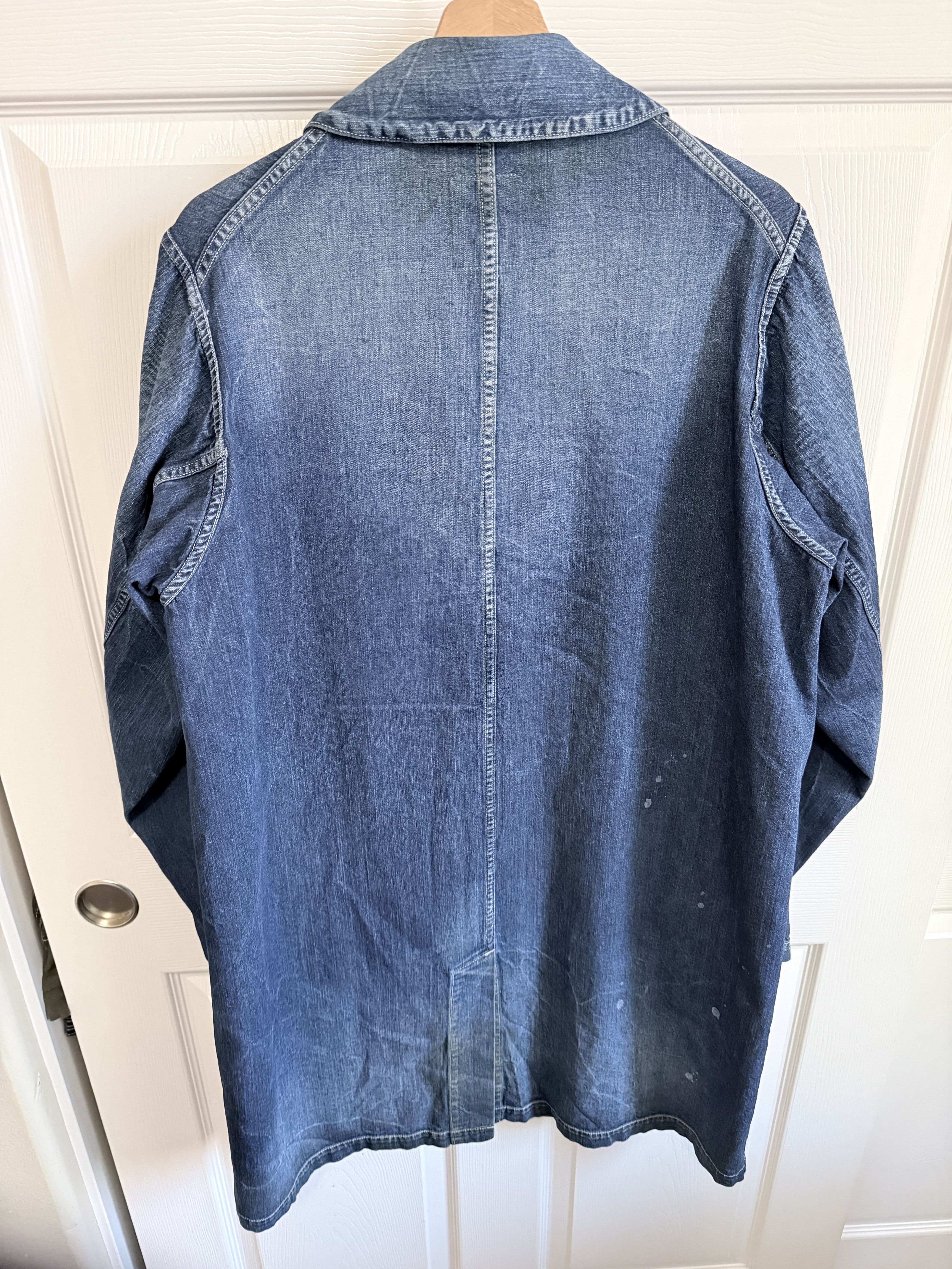 Visvim Visvim SS19 Dry Denim Grease Monkey Coat Size US M / EU 48-50 / 2 - 8 Thumbnail