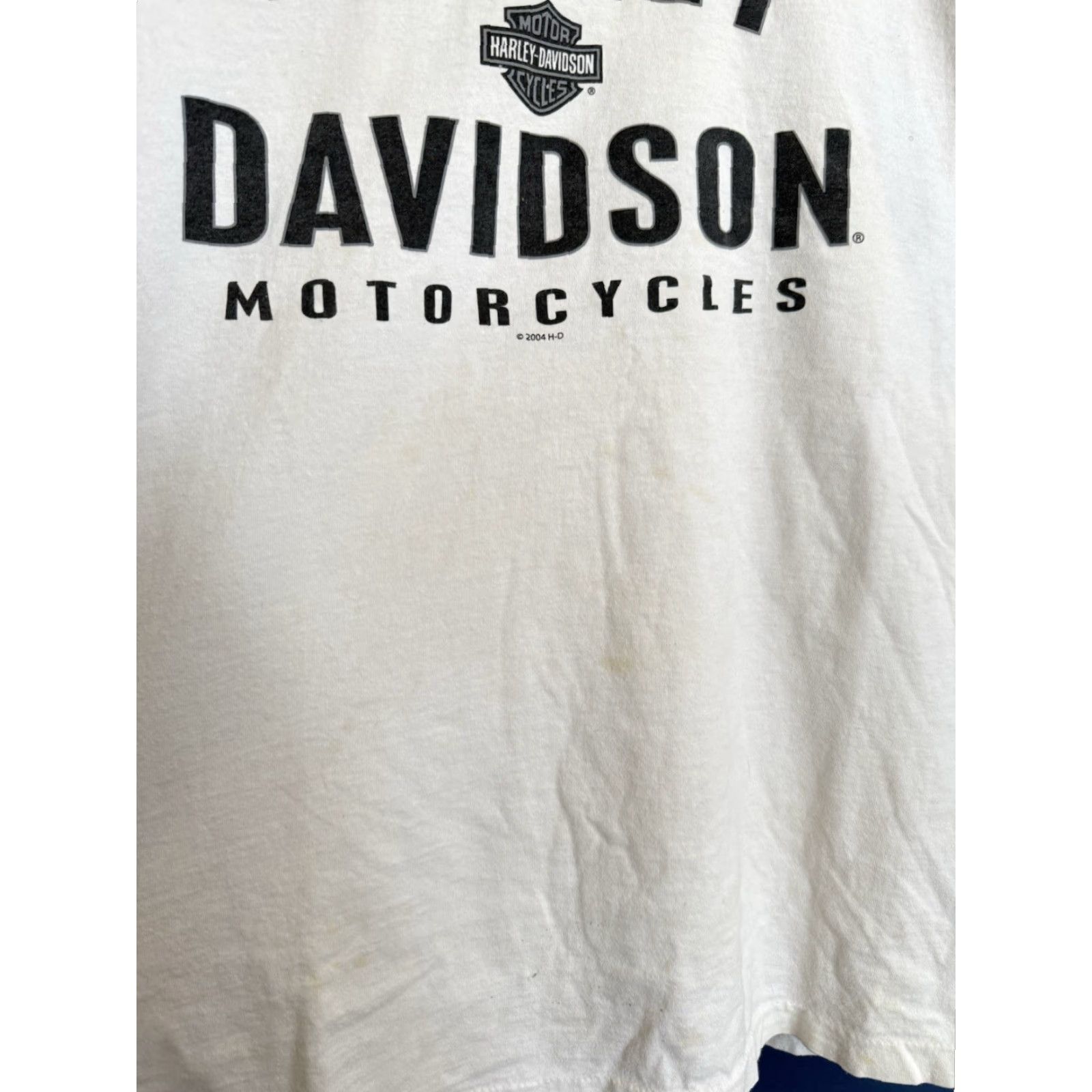 Harley Davidson Harley-Davidson Shirt XL Men White Cotton Biker T-Shirt Y2K Vintage Size US XL / EU 56 / 4 - 4 Thumbnail
