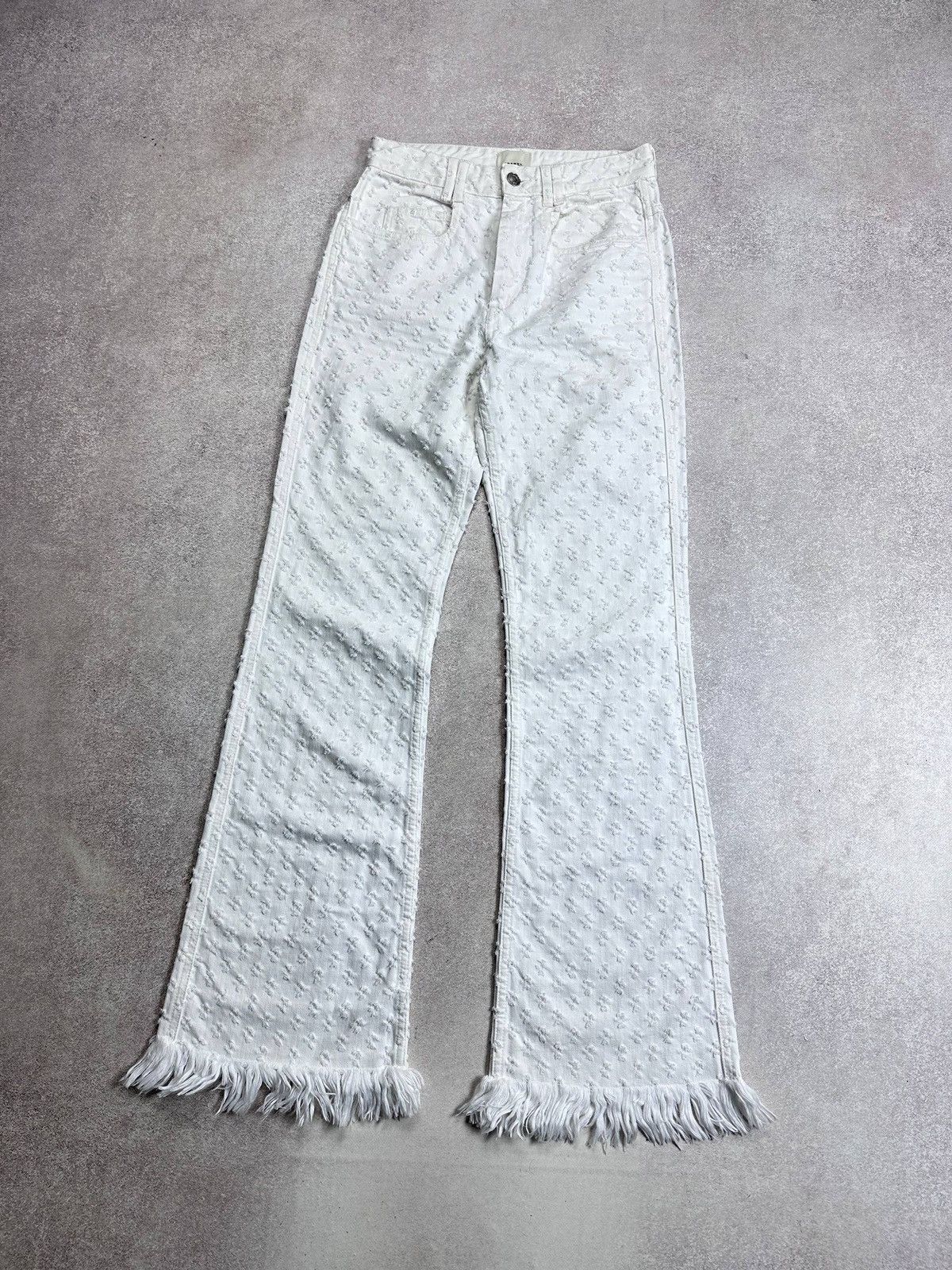 Isabel Marant Isabel Marant Alvira Trousers Womans Rare 34 Flared White Size 26" / US 2 / IT 38 - 4 Thumbnail