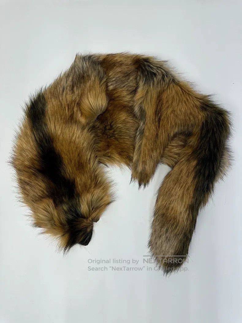 Dries Van Noten Faux Fox Fur Shawl Scarf