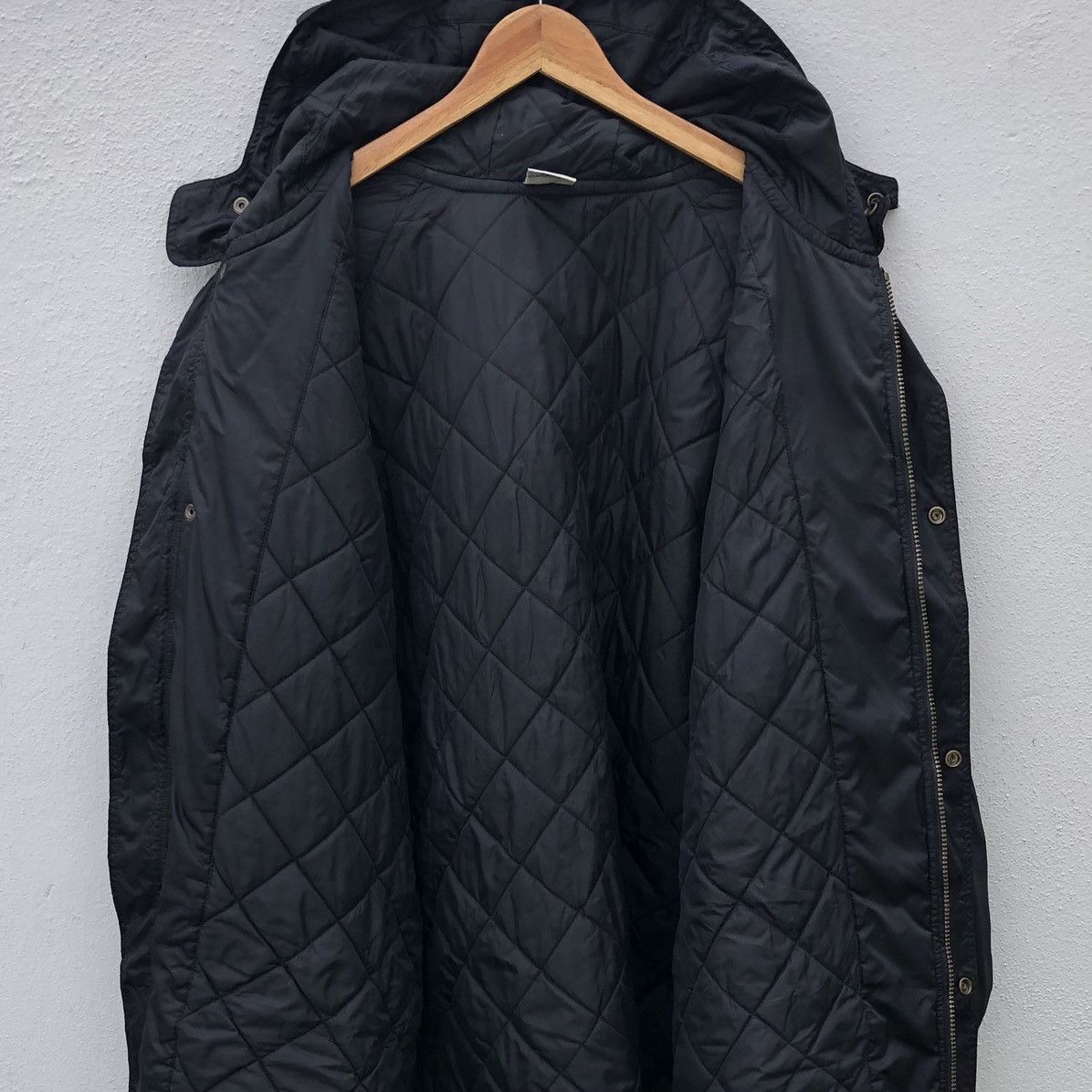Nike Vintage NIKE NOMO Big Logo Lined Quilted Hoodie Coach Jacket Size US XL / EU 56 / 4 - 10 Thumbnail