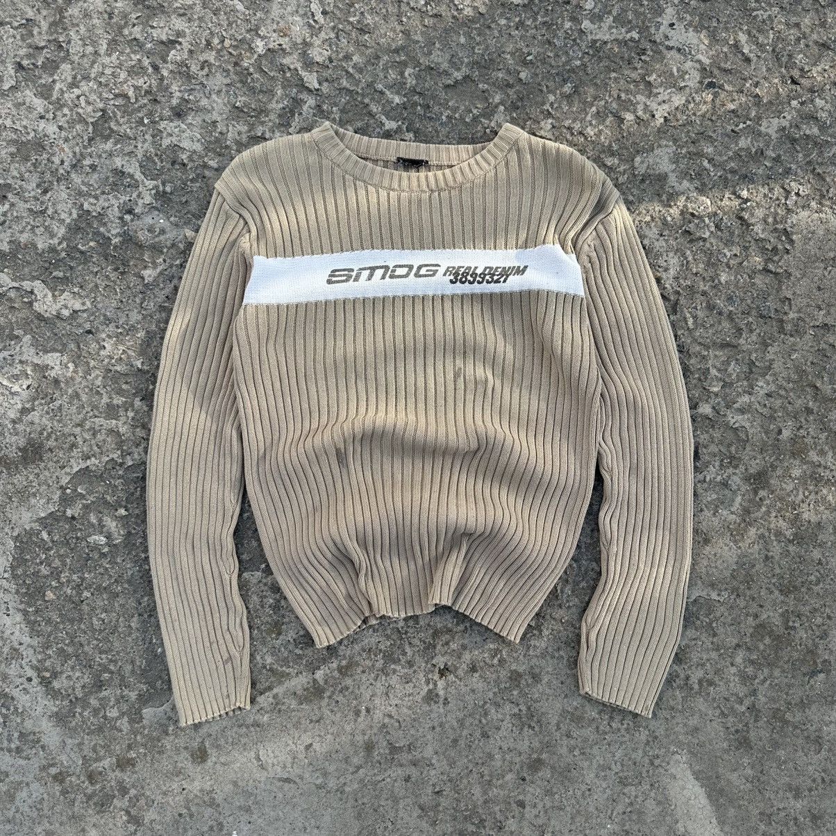20471120 × Japanese Brand × SMOCK Vintage Japanese Style Knit Sweater Smog Real Denim 3899321 Size US M / EU 48-50 / 2 - 1 Thumbnail