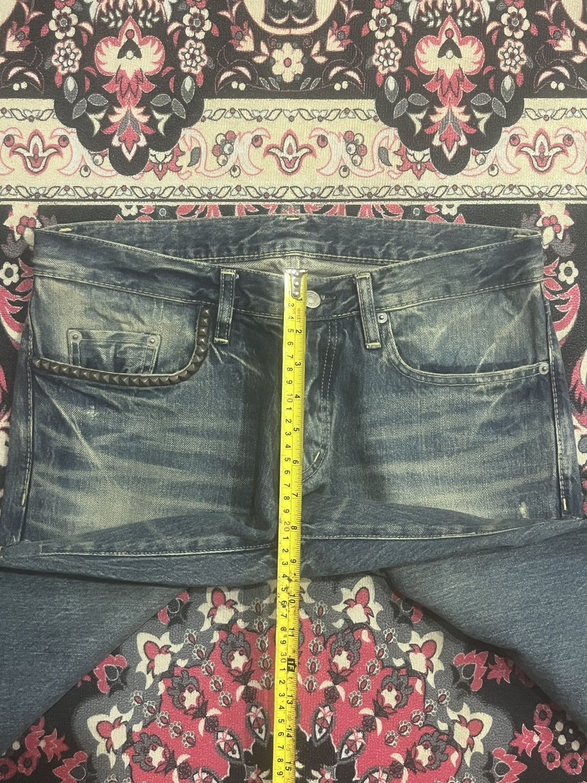 Hysteric Glamour Hysteric Glamour Naked Pin Up Girl Patchwork Selvedge Jeans Size US 32 / EU 48 - 19 Thumbnail