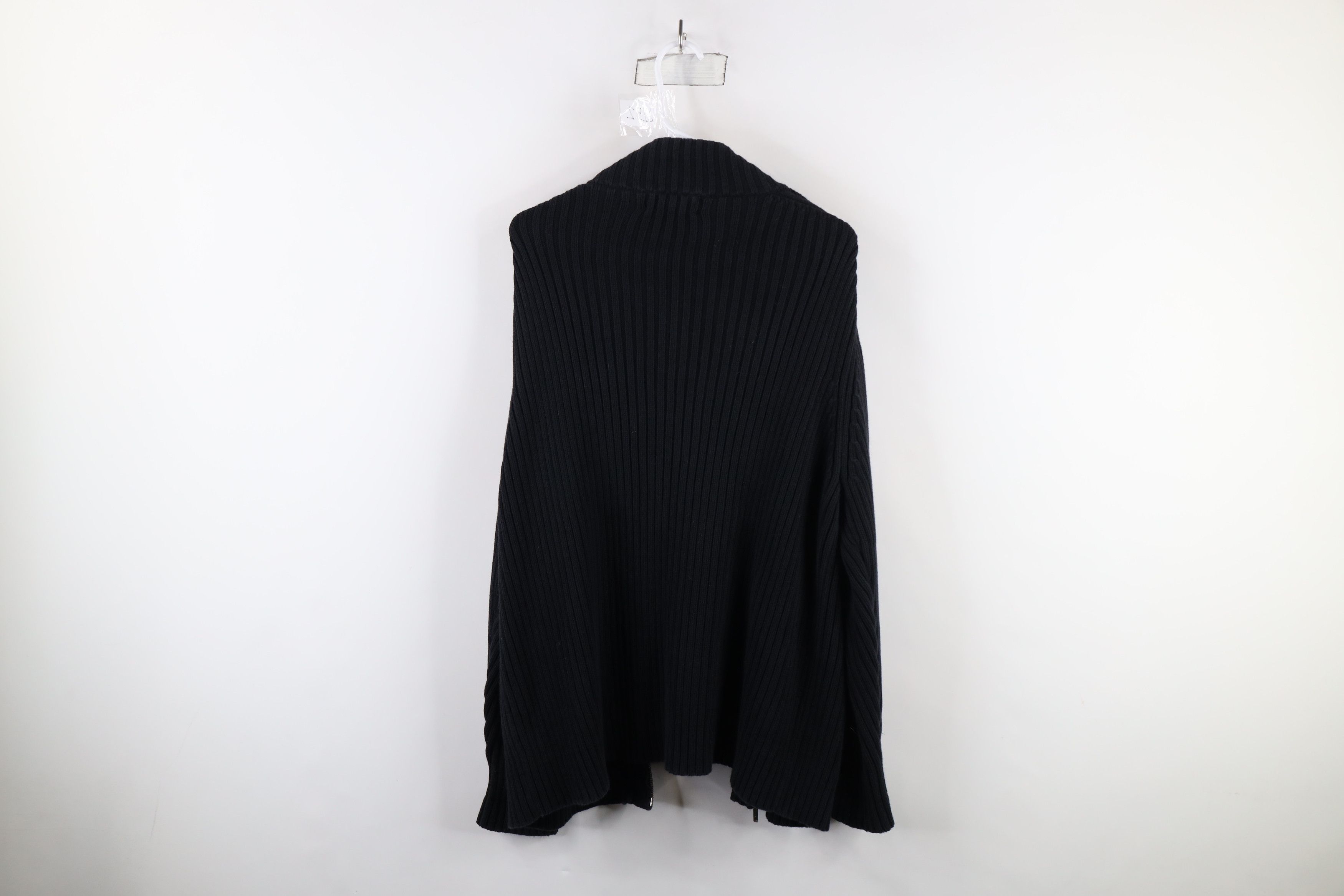 Lands' End × Vintage Vintage 90s Lands End Ribbed Cable Knit Zip Sweater Japan Size XXL / US 16-18 / IT 52-54 - 12 Thumbnail