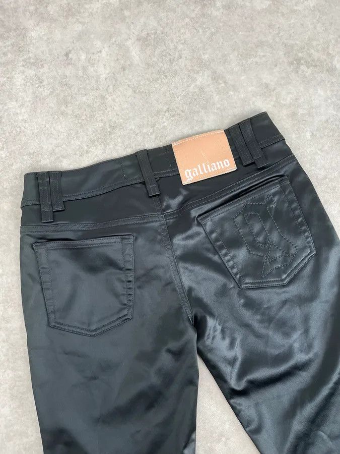 John Galliano AW2007 John Galliano Black Nylon Elastic Pants Size US 30 / EU 46 - 8 Thumbnail