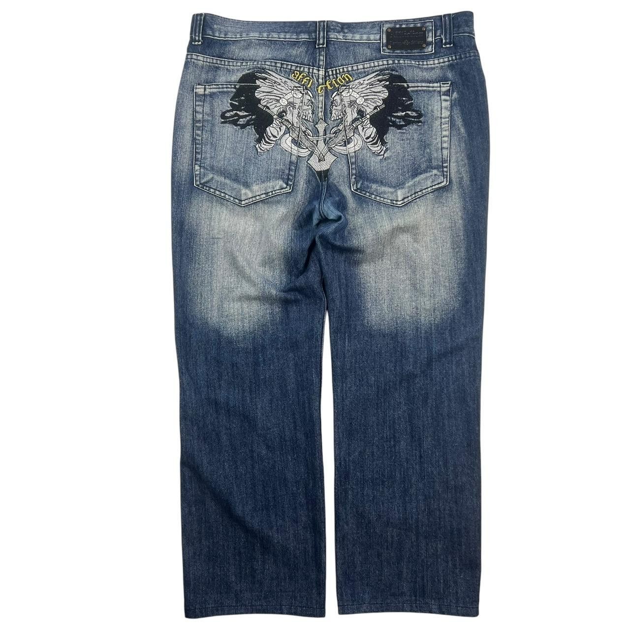 Affliction Affliction Embroidered Jeans - Waist: 40” Size US 40 / EU 56 - 1 Thumbnail