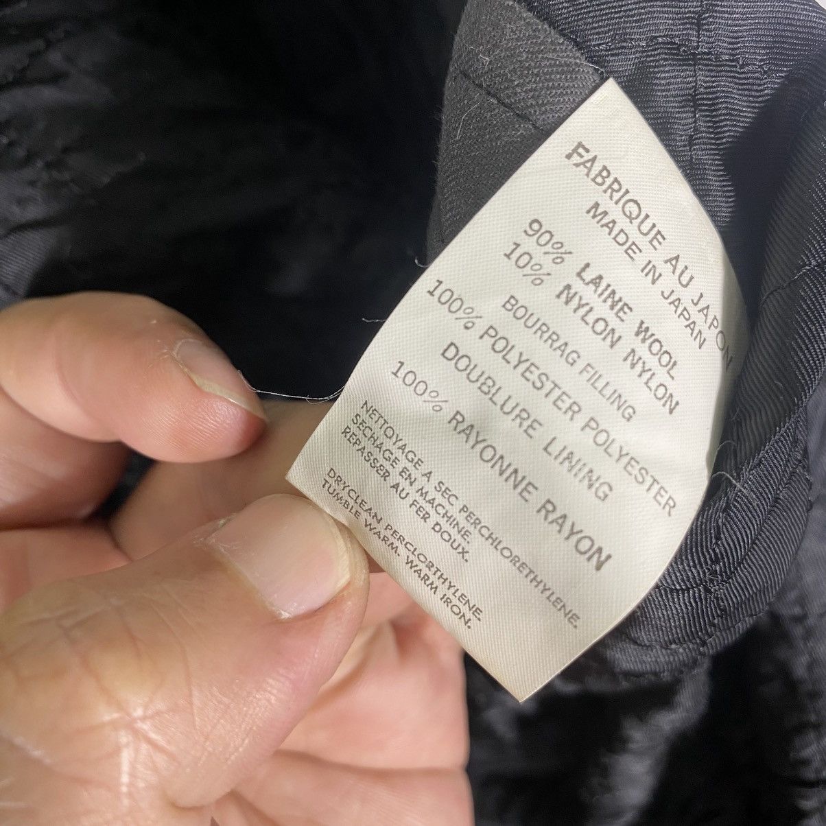 Vintage × Y's for Men × Yohji Yamamoto Vintage Ys For Men Yohji Yamamoto Reversible Wool Zipper Size US L / EU 52-54 / 3 - 14 Thumbnail