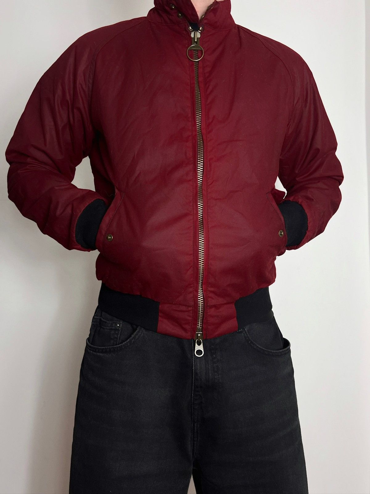 Barbour Barbour International Wax Jacket Burgundy Red Size M MWX Size US M / EU 48-50 / 2 - 1 Thumbnail