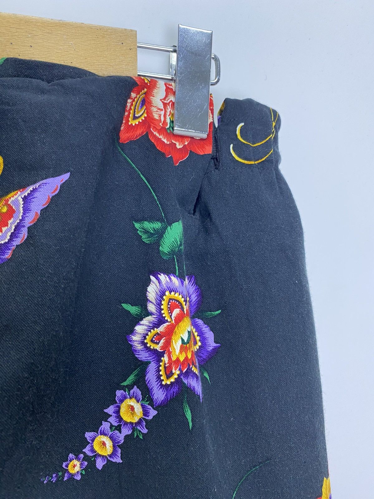 Limi Feu × Yohji Yamamoto Y’s bis LIMI mini skirt black floral Size 26" / US 2 / IT 38 - 5 Thumbnail