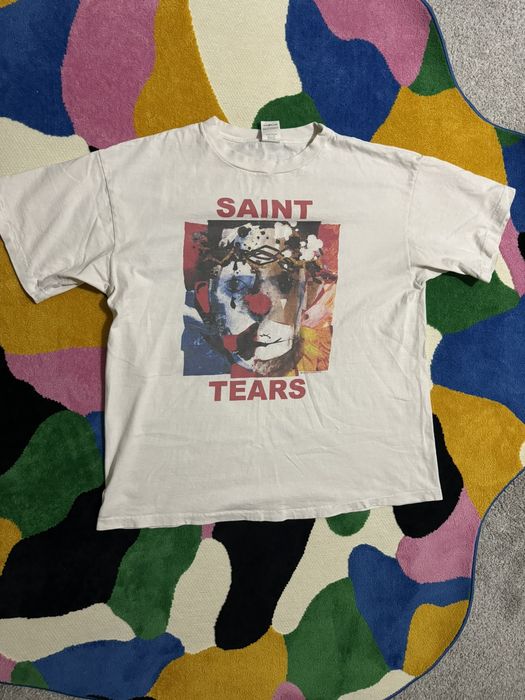 Men Vintage T-Shirts Saint Michael Tee Saint Tears