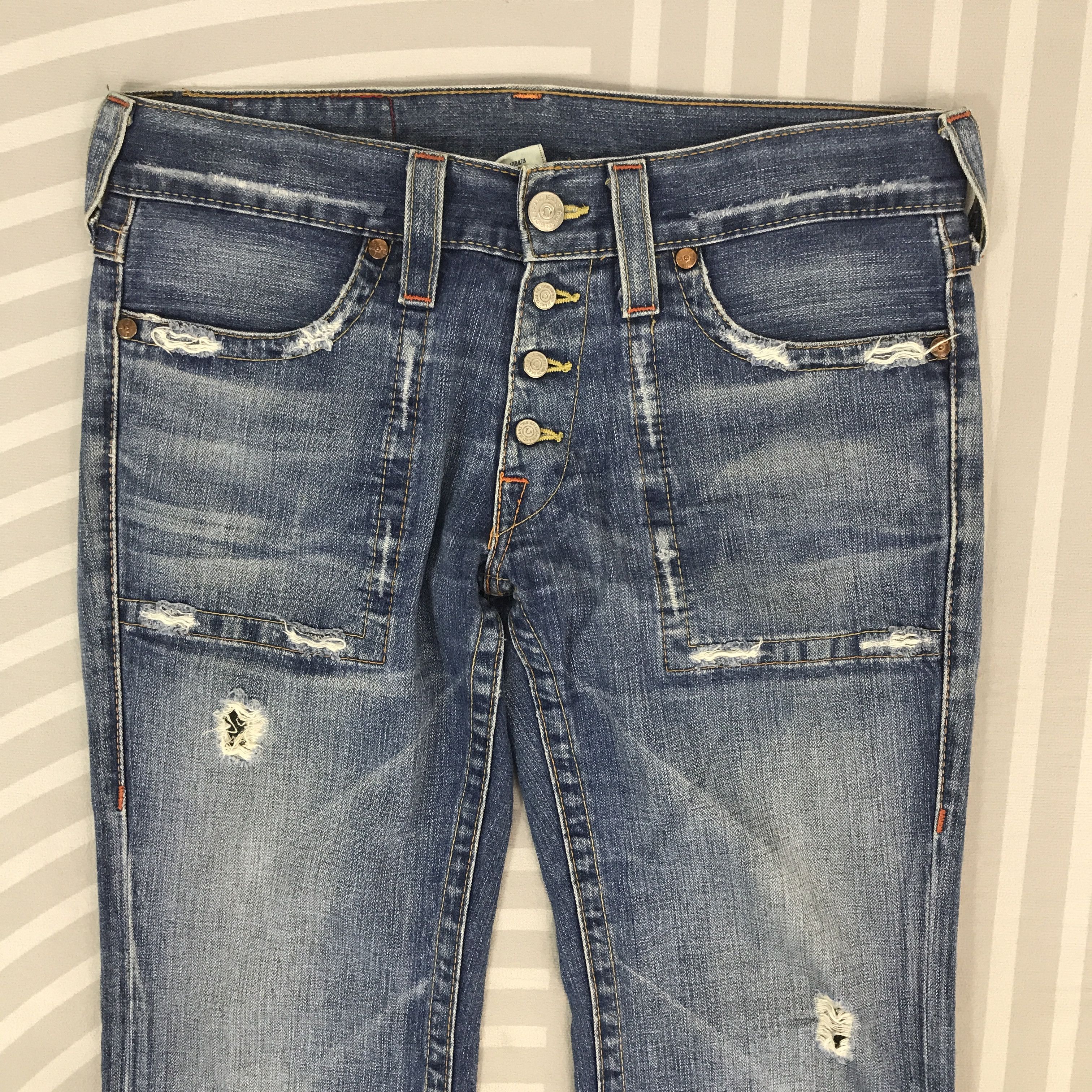 True Religion Vintage True Religon Distressed Flare Bootcut Denim Pants Size US 32 / EU 48 - 2 Thumbnail