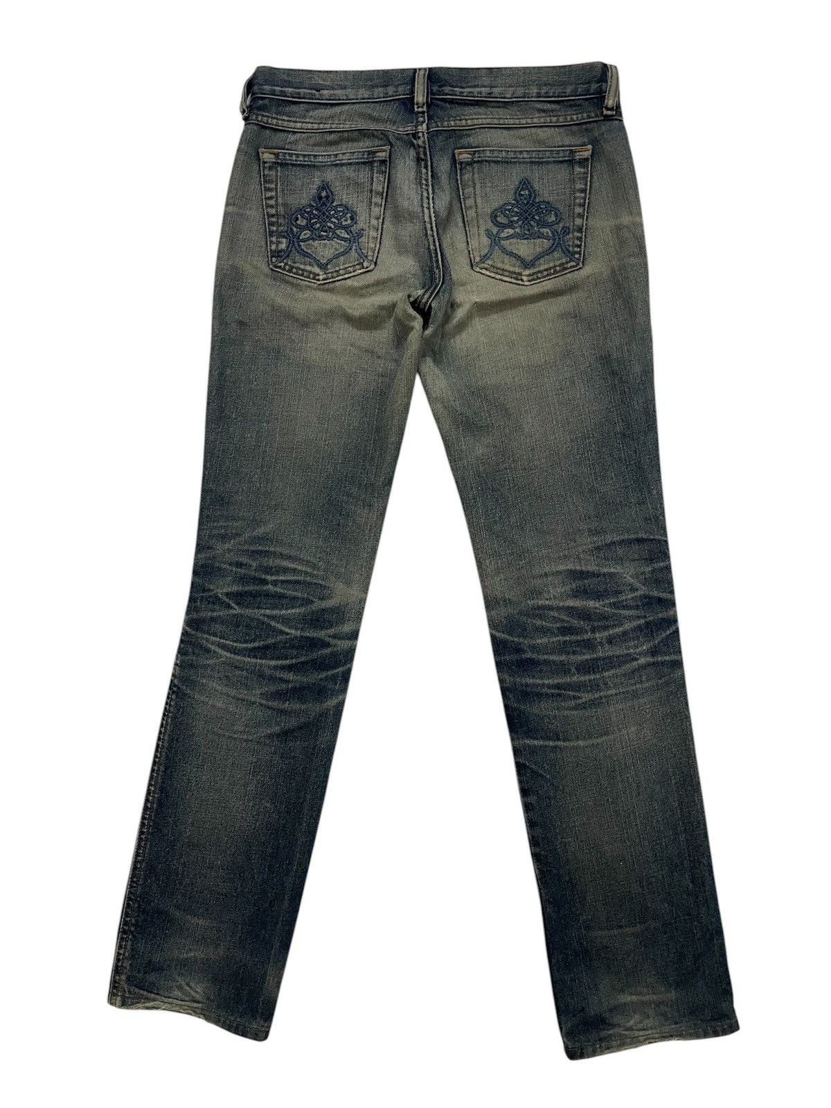 Diesel × Vintage Sick🔥Vtg Ripped Jeans Diesel Industry Embroidery denim Size 29" - 7 Thumbnail
