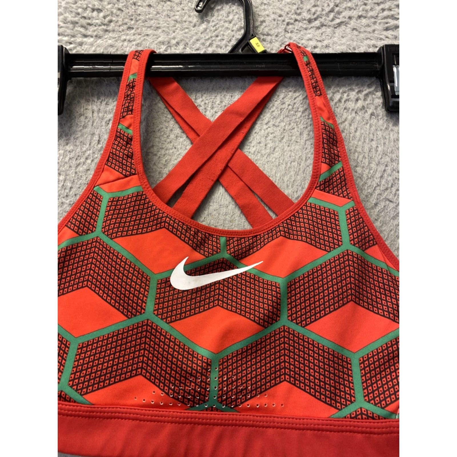 Nike Nike Womens Team Kenya Impact Strappy Sports Bra S Red Reflect 126-38 Size ONE SIZE - 2 Thumbnail
