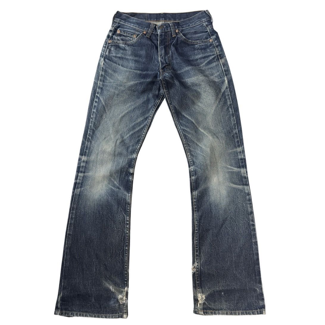 If Six Was Nine Flared Vintage 90s Levis 517 Bootcut Whisker Destroyed Denim Size US 28 / EU 44 - 1 Thumbnail