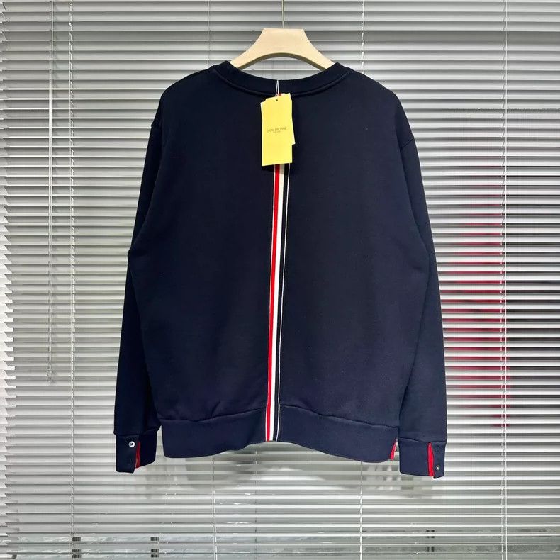 Thom Browne Thom Browne Navy Back Stripe Sweatshirt - dmc Size US L / EU 52-54 / 3 - 1 Thumbnail