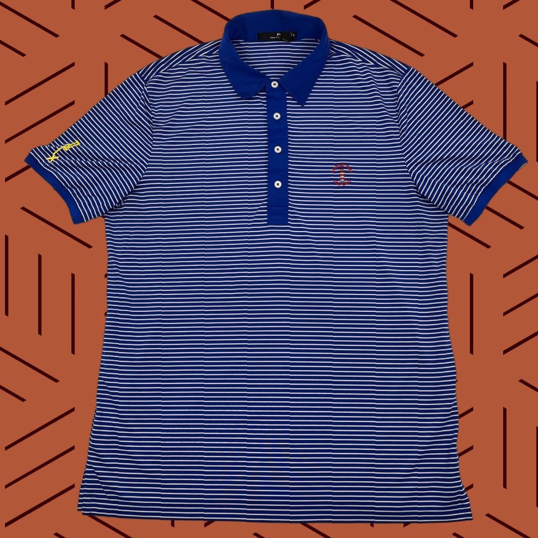 RLX Ralph Lauren RLX Ralph Lauren Polo Golf Harbour Town Links Mens XL Blue Shirt Sports Preppy Logo Classic Knit Short Sleeve Activewear Size US XL / EU 56 / 4 - 1 Thumbnail