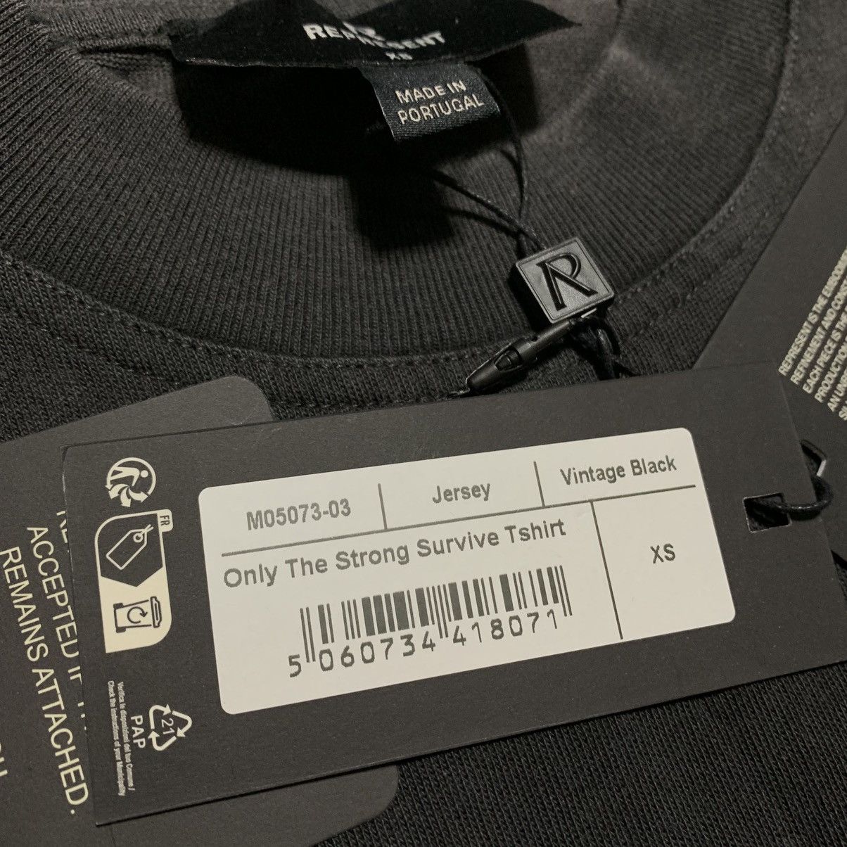 Represent Clo. Represent XS Shark Graphic Vintage Black Tee Only The Strong Size US XS / EU 42 / 0 - 6 Thumbnail