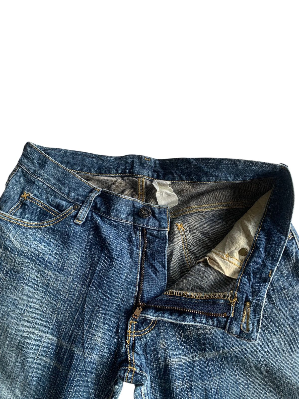 Lee FLARE LEE RIDERS RUSTY JAPANESE PUNK STYLE DISTRESSED DENIM Size US 31 - 14 Thumbnail