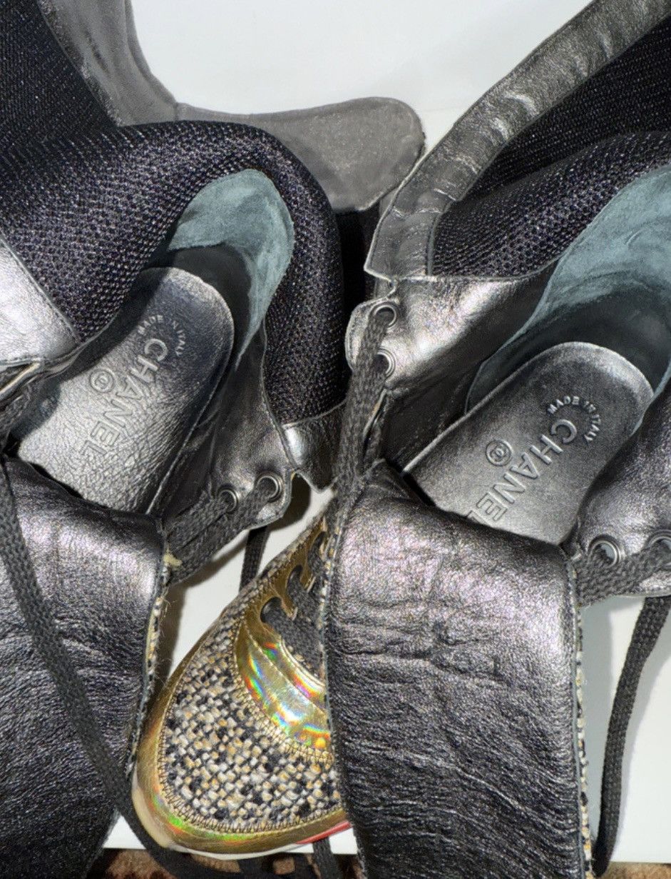 Chanel CHANEL Fall 2014 Tweed High Top Sneakers Boots Rare Size US 5 / IT 35 - 4 Thumbnail