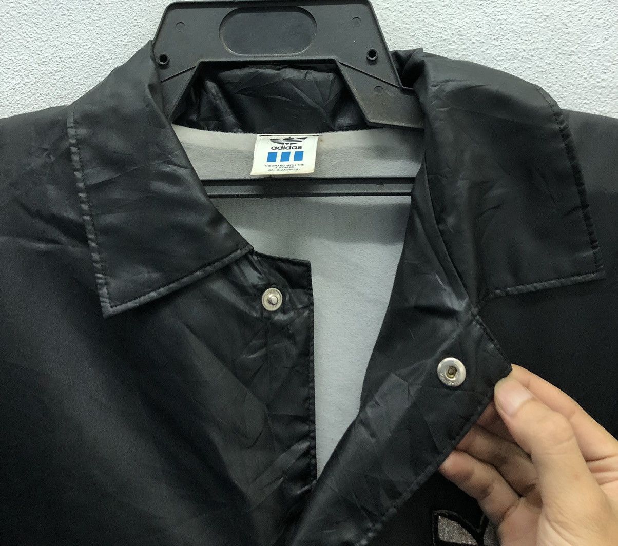 Adidas × Vintage Vintage Adidas Trefoil Coach Jacket Black Size 86-3 (JASPO) Size US XL / EU 56 / 4 - 4 Thumbnail