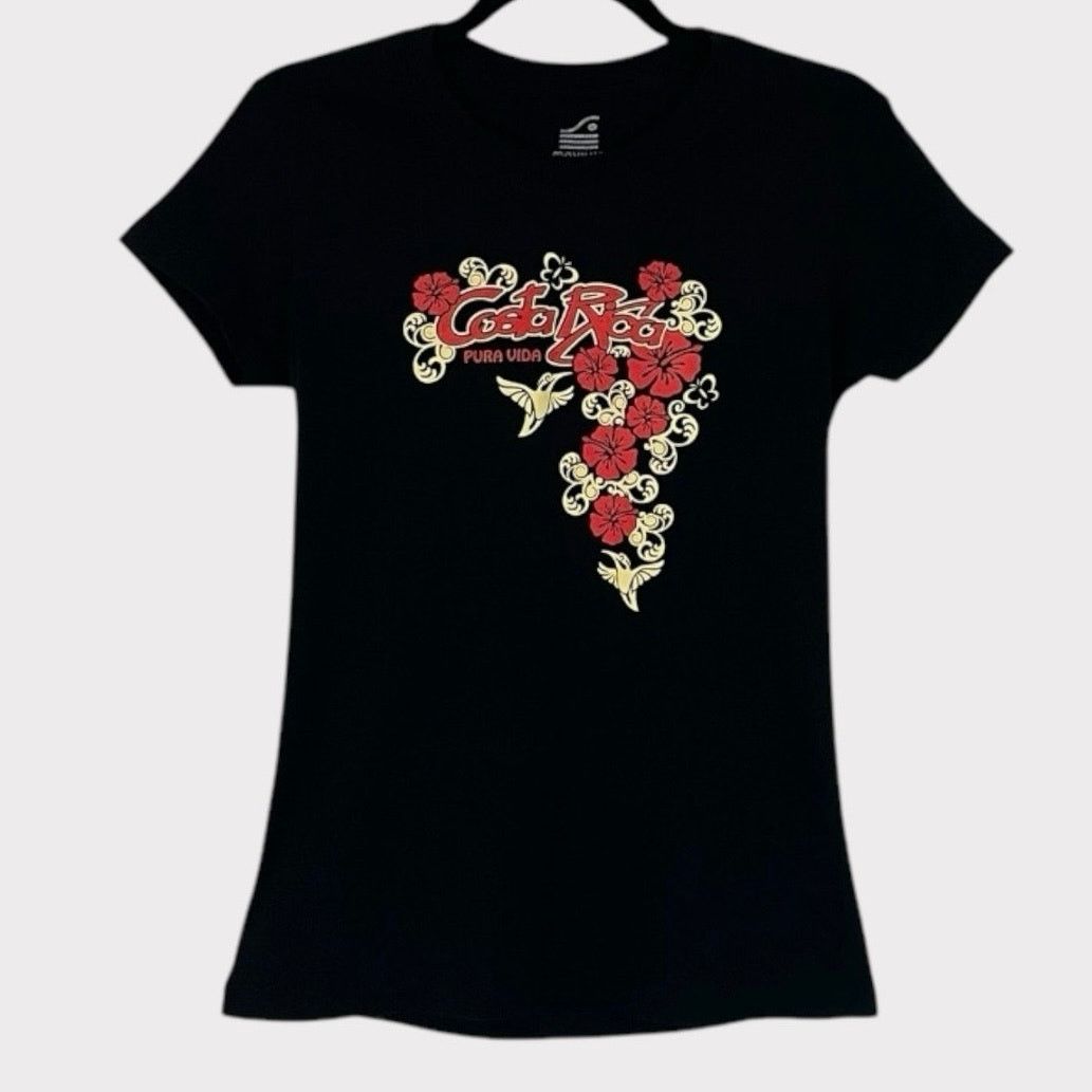 Other Mahilua Costa Rica Pura Vida Black Short Sleeve Graphic Tee Size S / US 4 / IT 40 - 1 Thumbnail