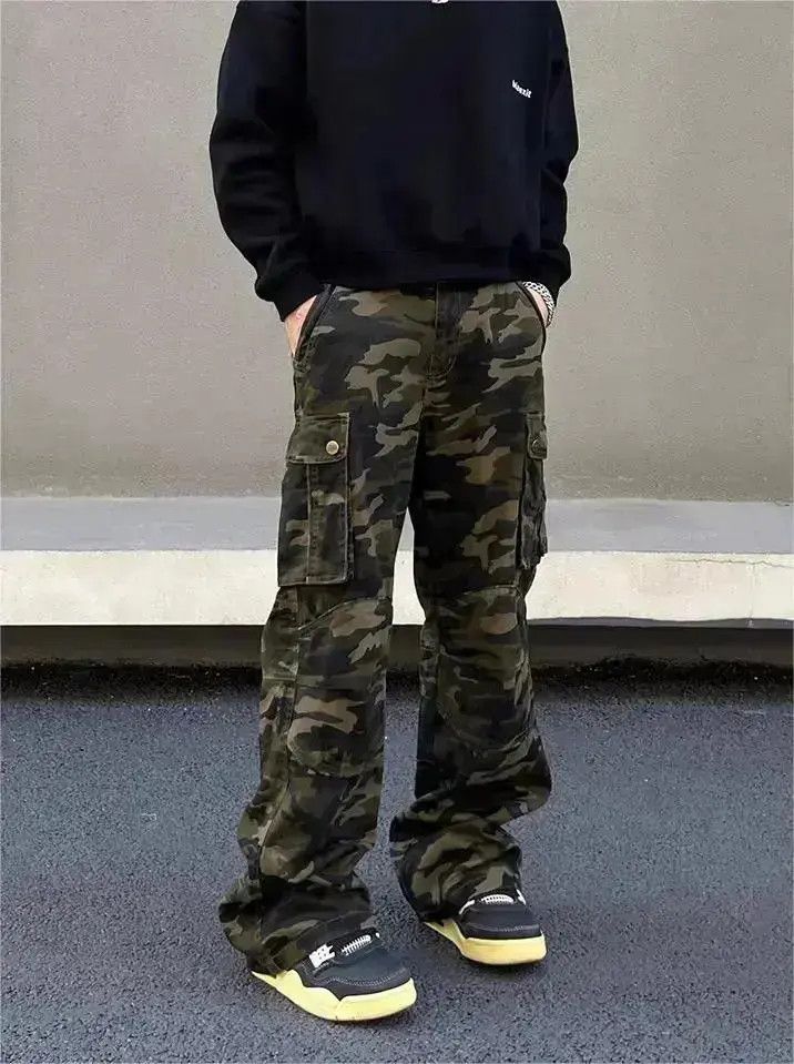 Japanese Brand Retro Straight Loose Multi Pocket Jeans Size US 32 / EU 48 - 6 Thumbnail