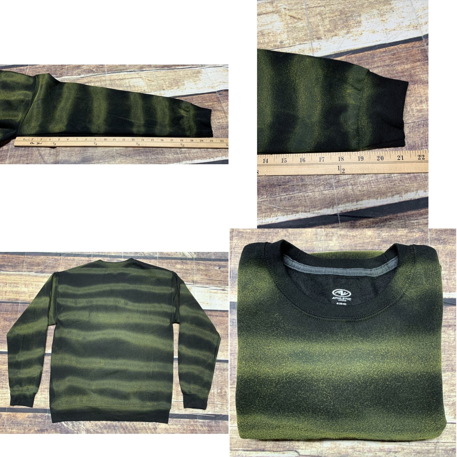 Athletic Works Athletic Works Sweatshirt Men's Crewneck Size Medium Black Green Yellow Colourful Theme Pullover Size US M / EU 48-50 / 2 - 8 Thumbnail
