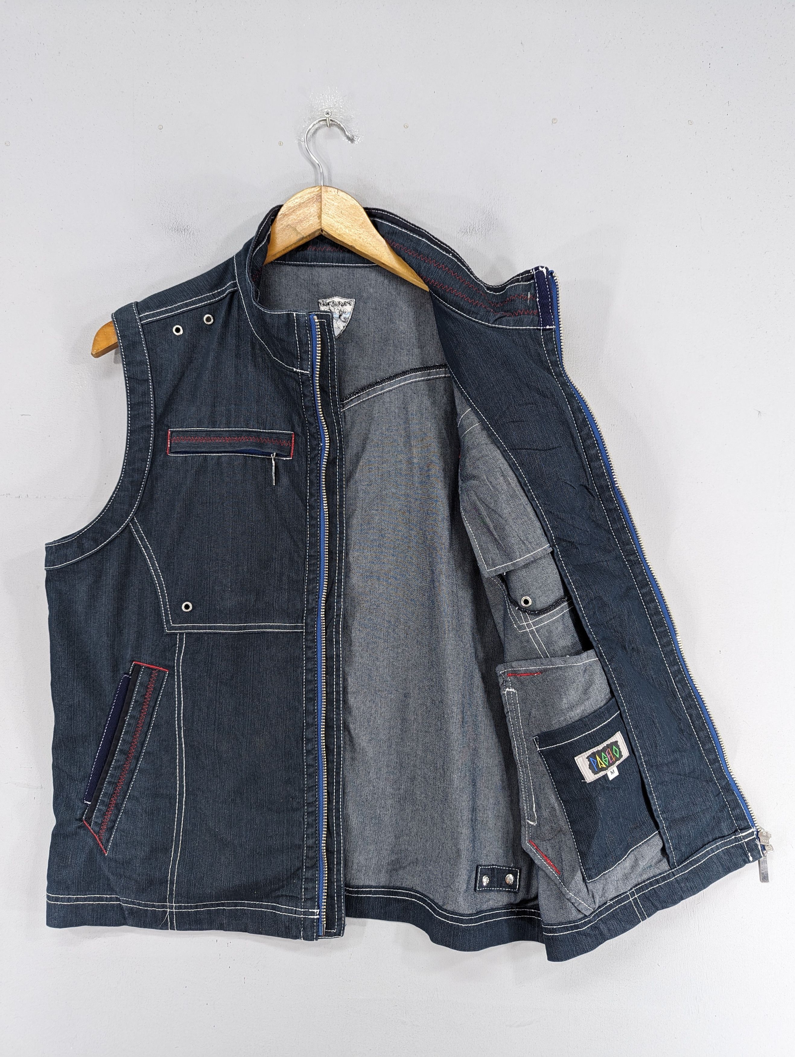 Other Vintage 90s Pagelo Sport Denim Vest Jacket Size US M / EU 48-50 / 2 - 4 Thumbnail