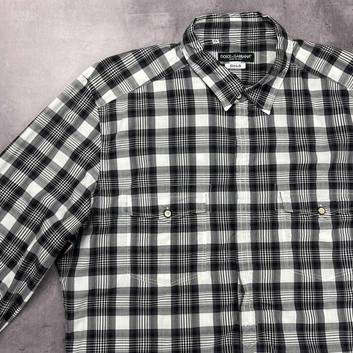 Dolce & Gabbana Rare! Dolce & Gabbana Checkered Shirt Luxury Button Up Size US L / EU 52-54 / 3 - 6 Thumbnail