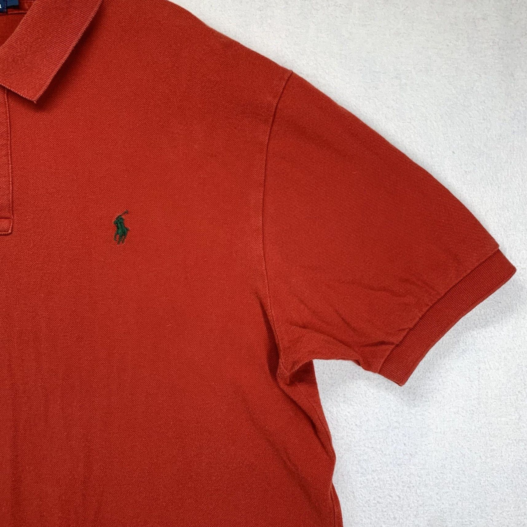Polo Ralph Lauren VINTAGE Polo Ralph Lauren Shirt XL Red Green Pony Cotton Short Sleeve Polo Mens 90s Grunge Preppy Classic Shirt Size US XL / EU 56 / 4 - 7 Thumbnail