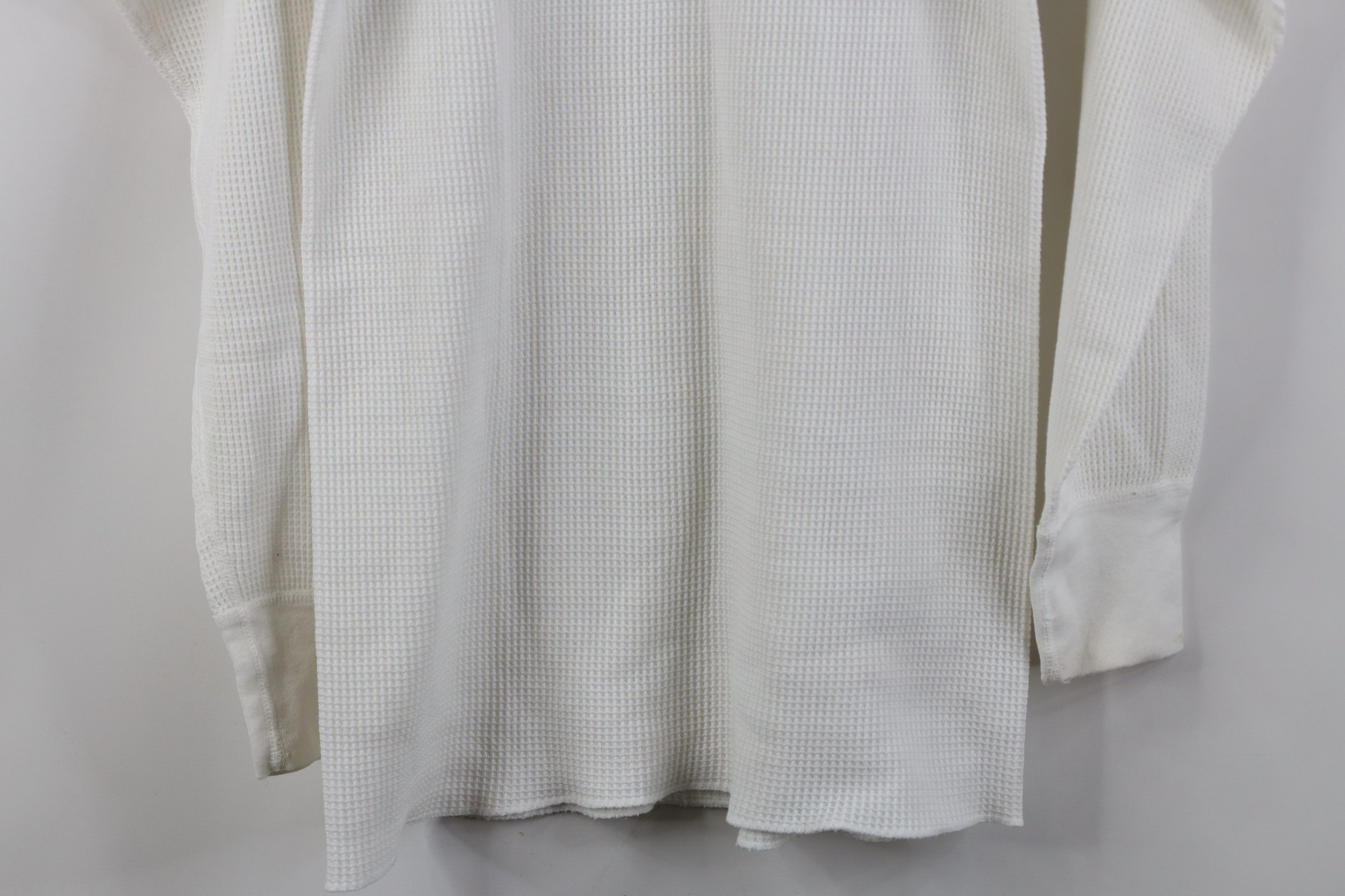 Vintage Vintage 70s Streetwear Knit Long Sleeve T-Shirt White USA Size US XL / EU 56 / 4 - 11 Thumbnail