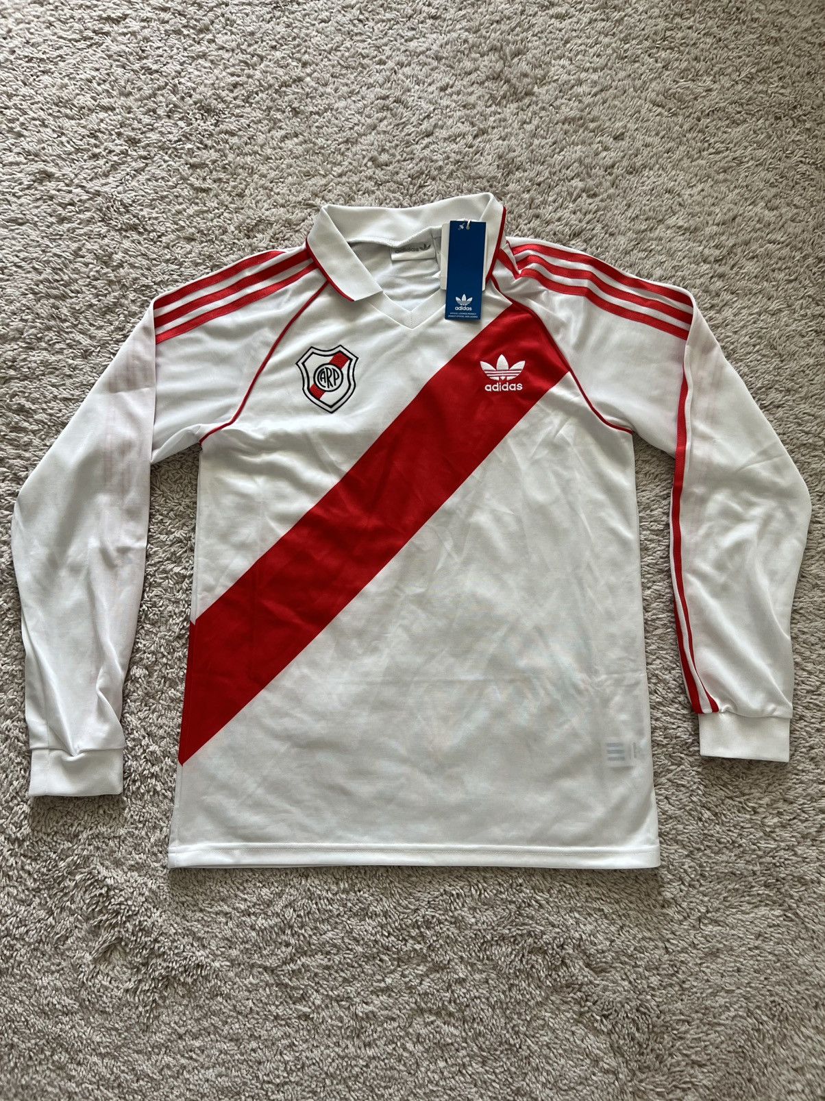 Adidas Adidas River Plate #9 1994 Retro Jersey White Long Sleeve Size US S / EU 44-46 / 1 - 6 Thumbnail