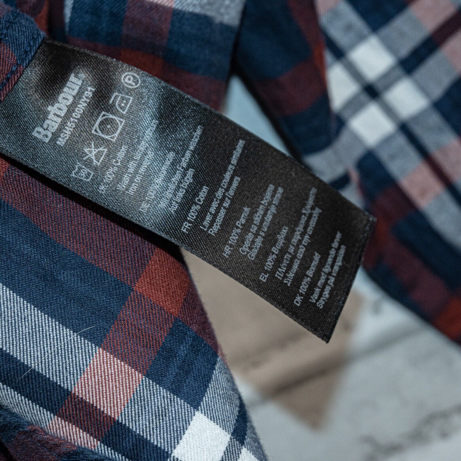 Barbour Barbour Tailored fit Button Down Flannel Shirt Blue Red Paid Size US XL / EU 56 / 4 - 7 Thumbnail