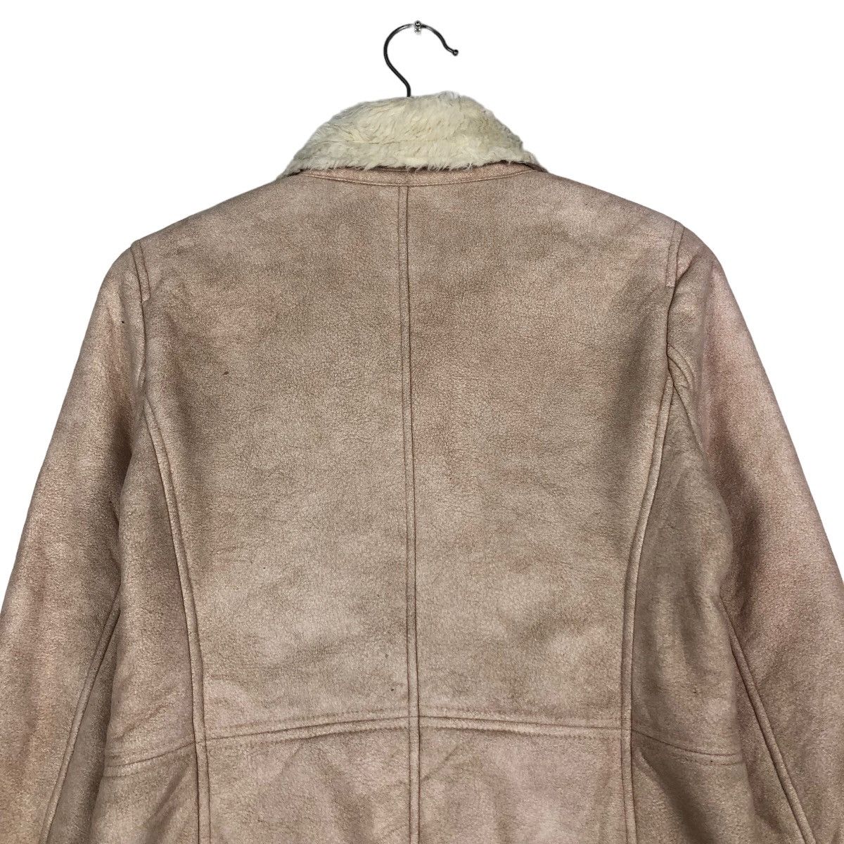 Calvin Klein 🔥Vintage Shearling Mink Fur Biker Jacket Calvin Klein Size US M / EU 48-50 / 2 - 9 Thumbnail