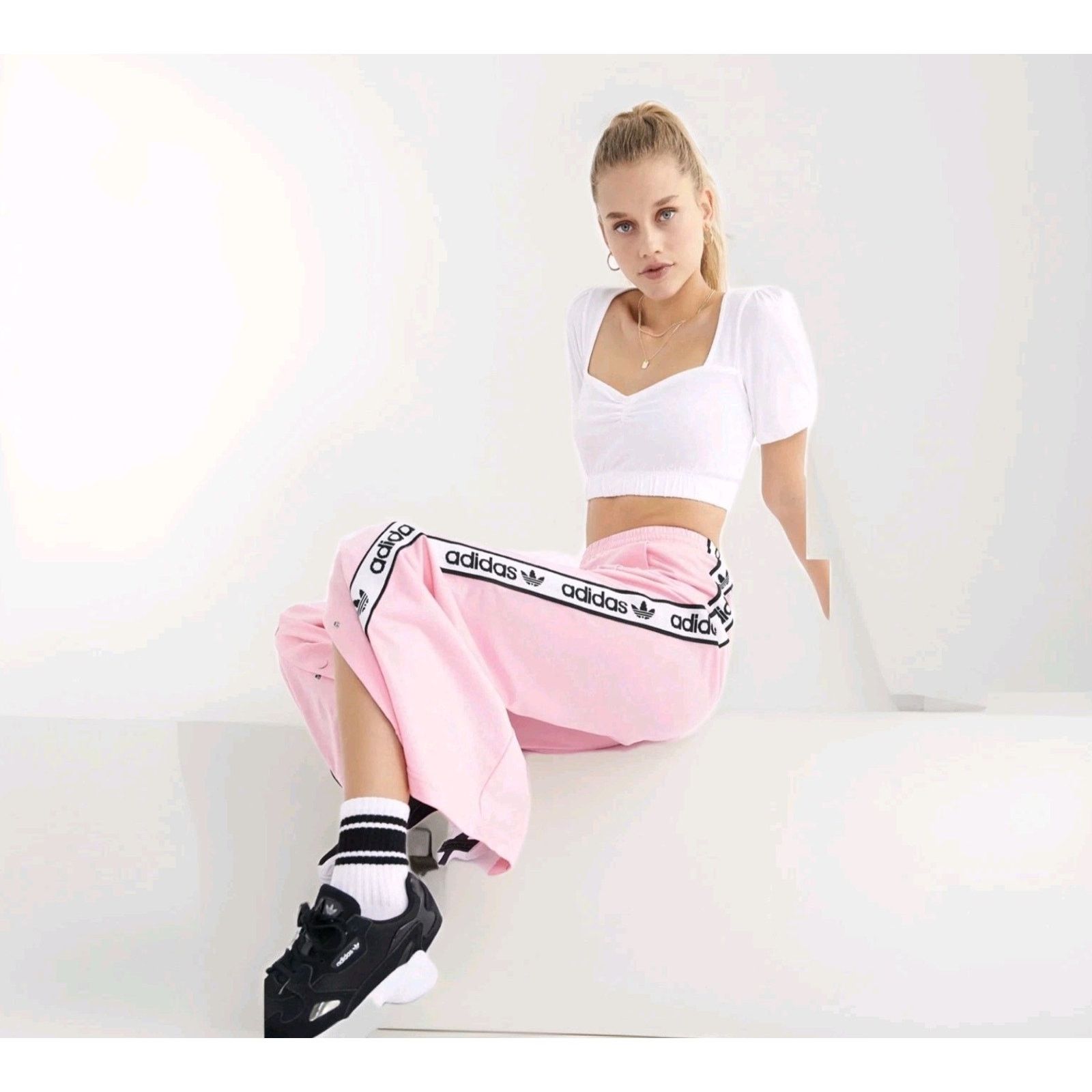 Adidas Adidas Originals Adibreak Trefoil Snap Button Track Pants Size 25" / US 0 / IT 36 - 5 Thumbnail