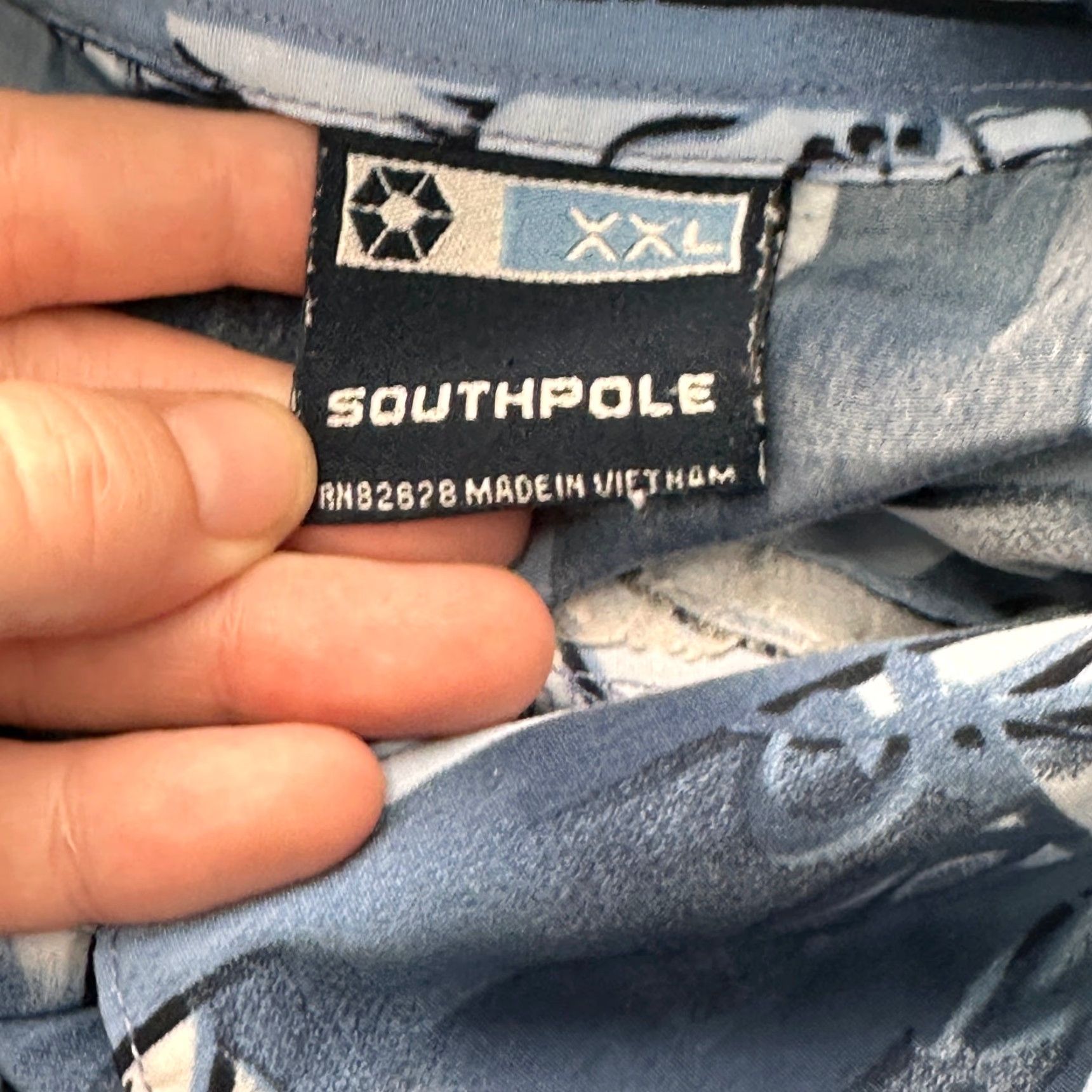 Southpole VINTAGE Southpole AOP Hip Hop Button Up Short Sleeve Shirt Mens XXL Blue Size US XXL / EU 58 / 5 - 3 Thumbnail