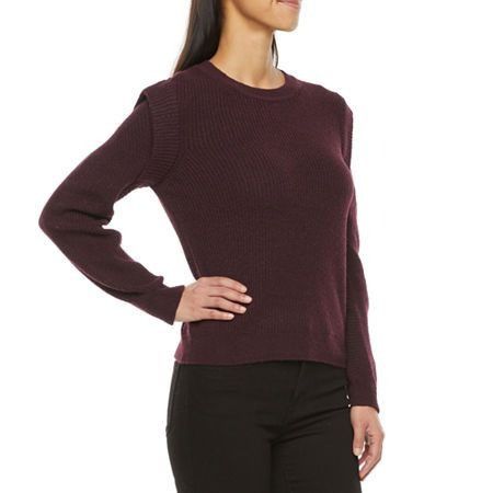 Worthington Worthington Women’s Crew Neck Flanged Sleeves Sweater, Burgu Size L / US 10 / IT 46 - 2 Thumbnail