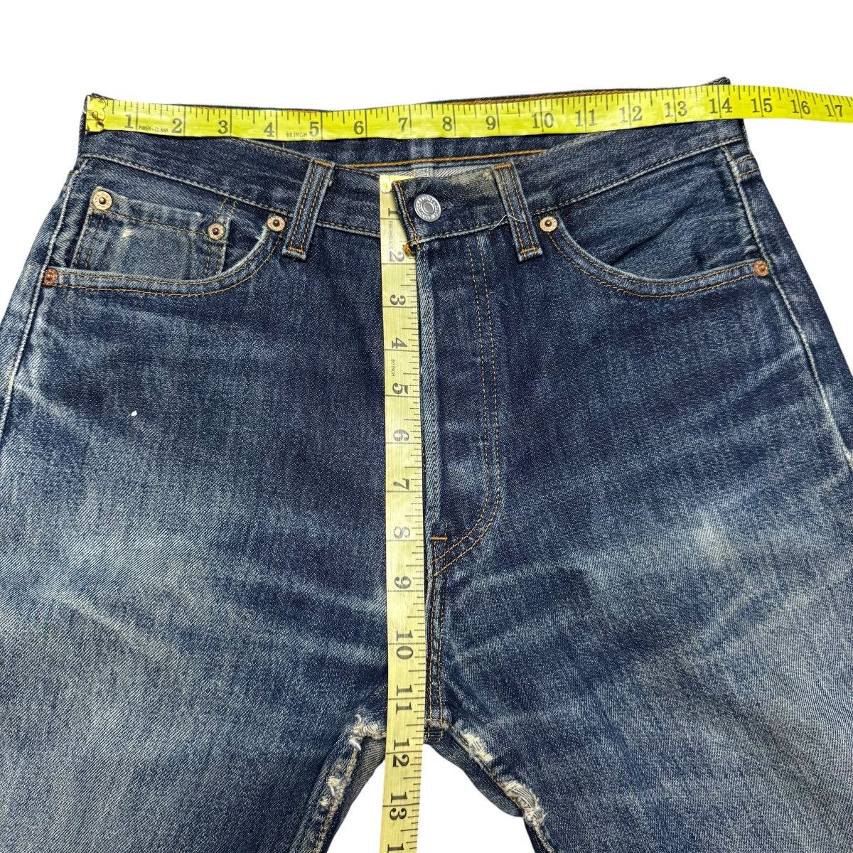 Levi's Vintage Levis 501 Thrashed Jeans Size US 28 / EU 44 - 21 Thumbnail