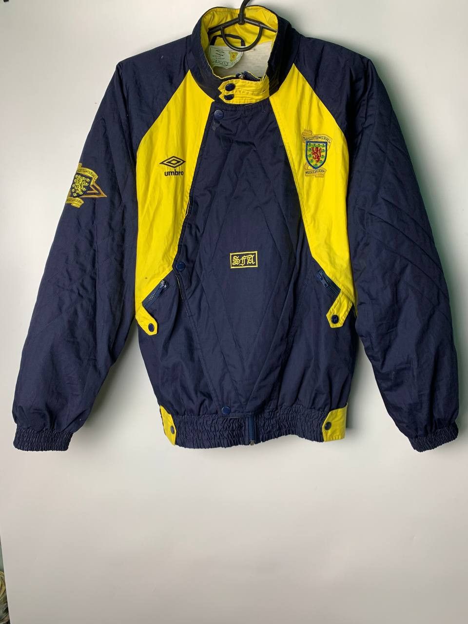 image of Soccer Jersey x Vintage Scotland 1990 1992 Training Football Jacket Umbro Track Top (Size Small)