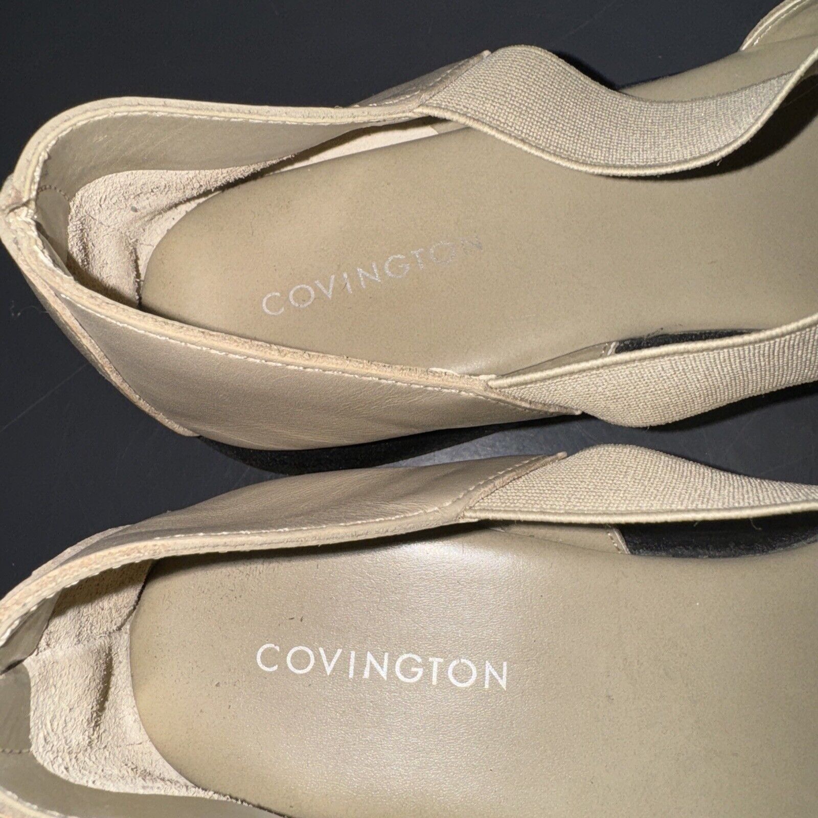Covington Covington Women’s 6.5 Sandal Polly 83129 Strappy Beige Rubbe Size US 6.5 / IT 36.5 - 5 Thumbnail