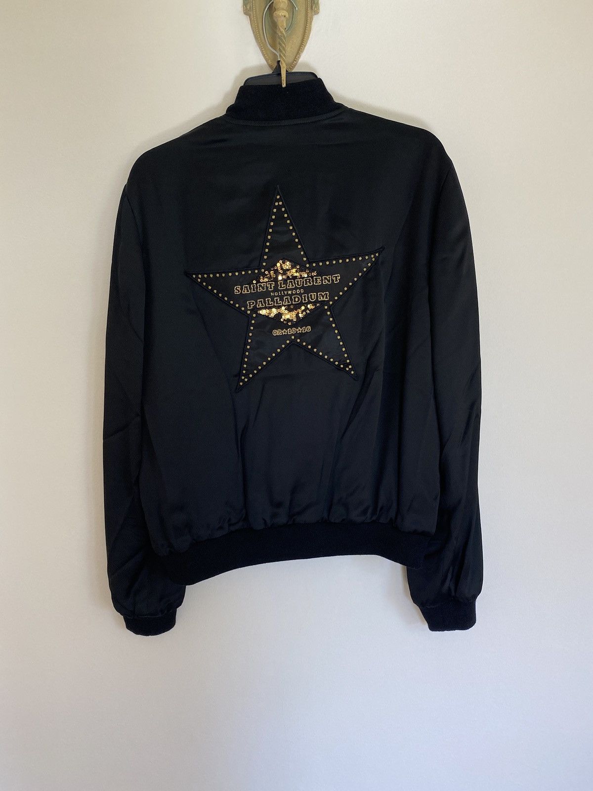 Saint Laurent Paris Hollywood Palladium 2/10/16 Show Black Bomber with Patches Size US S / EU 44-46 / 1 - 6 Thumbnail