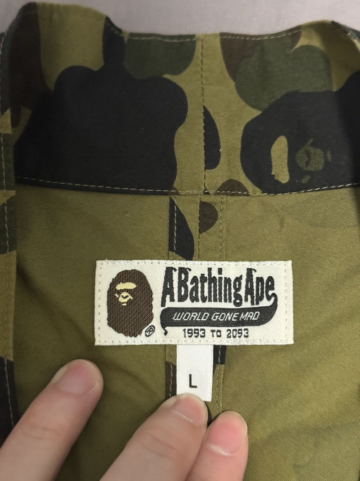 Bape bape 1st first camo bape logo Long shirt Size US L / EU 52-54 / 3 - 3 Thumbnail