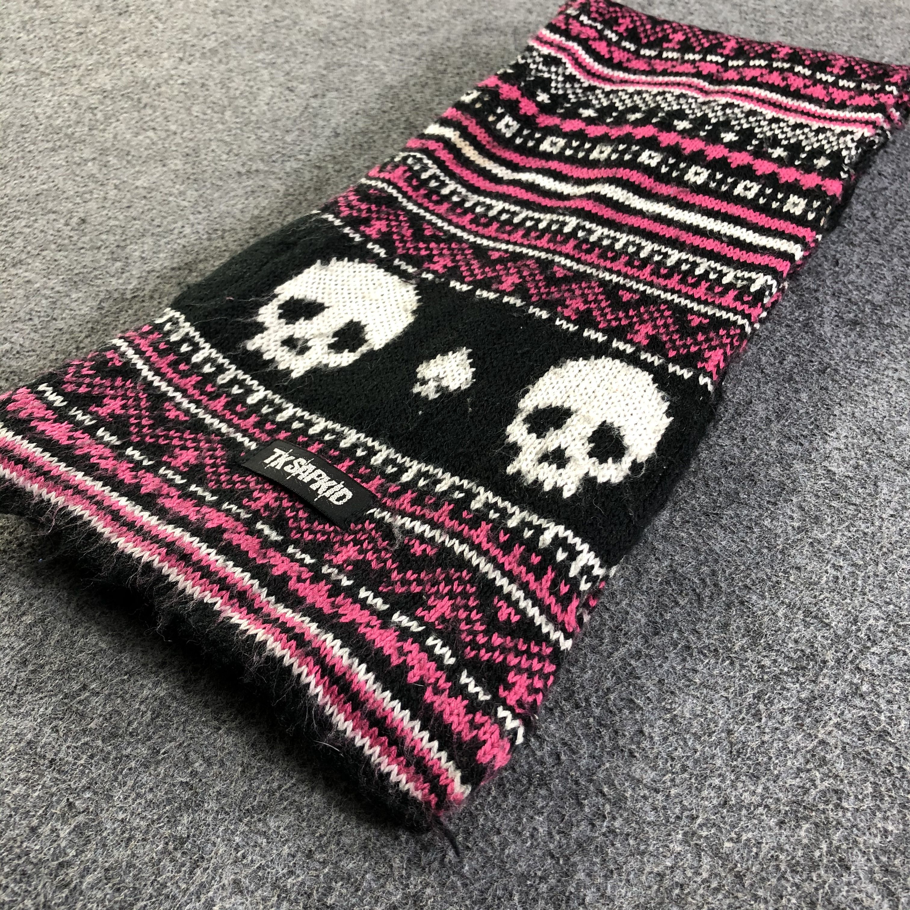 Vintage TK Sapkid Skull Scarf/ Muffler / Neckwear P148 Size ONE SIZE - 4 Thumbnail